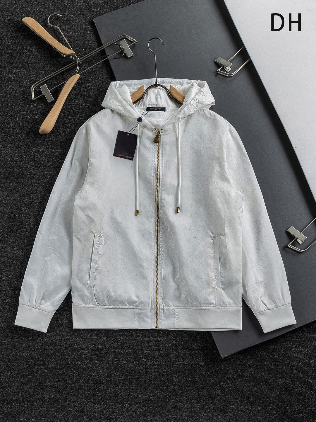 251021 new high-quality jacquard full-print hooded jacket