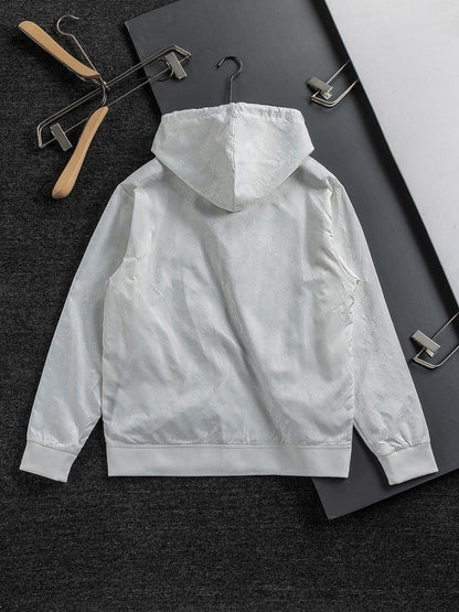 251021 new high-quality jacquard full-print hooded jacket