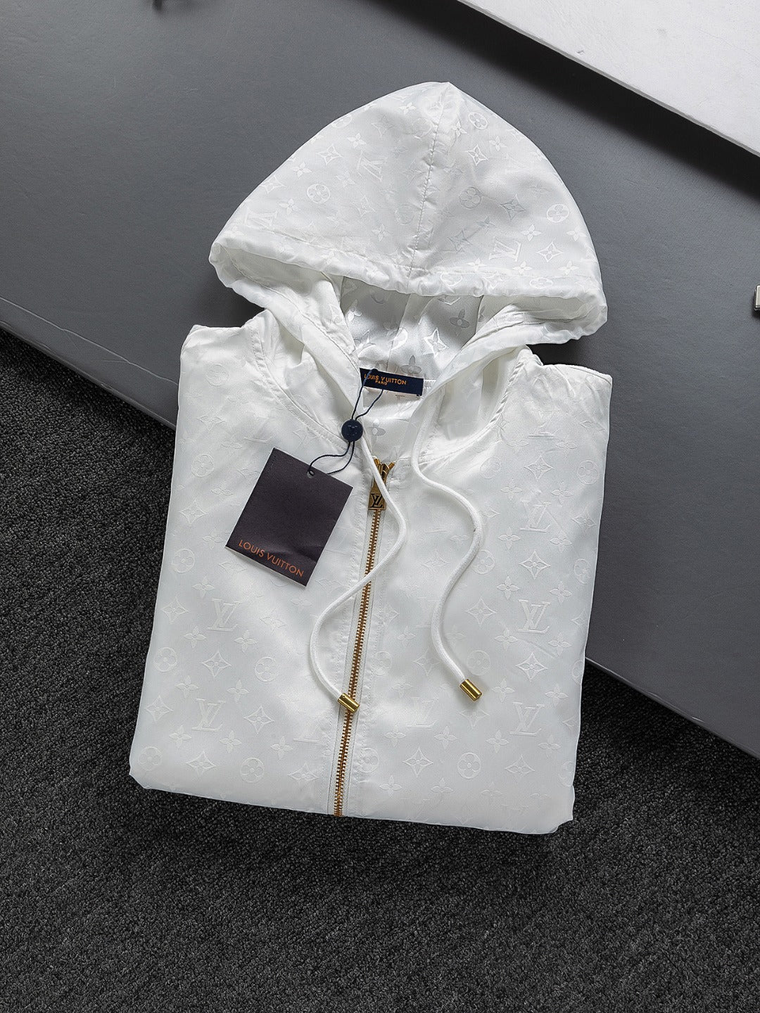 251021 new high-quality jacquard full-print hooded jacket
