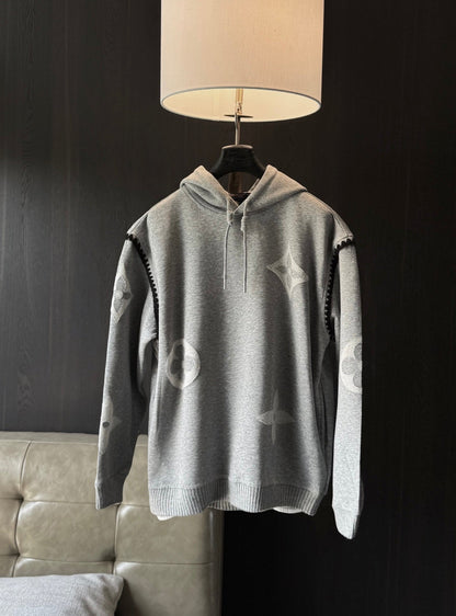 251021 New high-quality, heavily crafted burnt flower hoodie