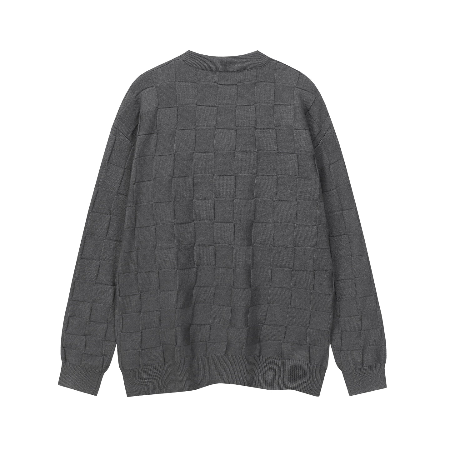 251021 New high-quality checkerboard series round-neck pullover sweater