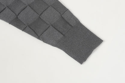 251021 New high-quality checkerboard series round-neck pullover sweater