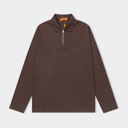 251021 New high-quality modal wool jacquard blend long-sleeved shirt