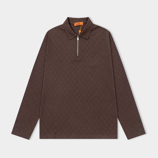251021 New high-quality modal wool jacquard blend long-sleeved shirt