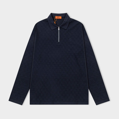 251021 New high-quality modal wool jacquard blend long-sleeved shirt