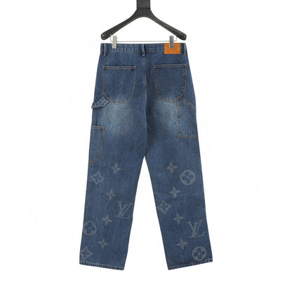 251021 New high-quality denim trousers with embroidered lower part