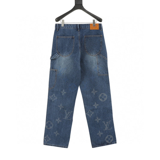 251021 New high-quality denim trousers with embroidered lower part