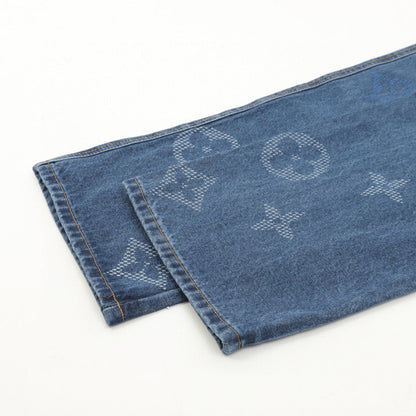 251021 New high-quality denim trousers with embroidered lower part