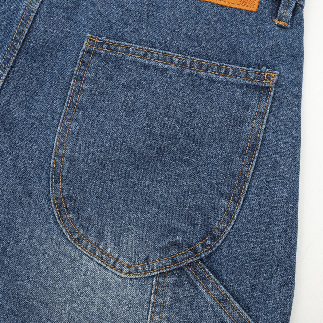 251021 New high-quality denim trousers with embroidered lower part