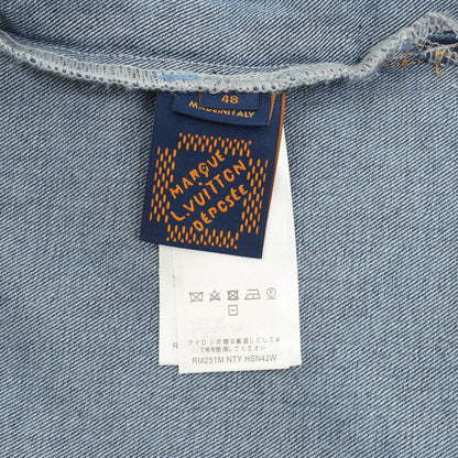 251021 A new high-quality denim jacket with embroidered lower part