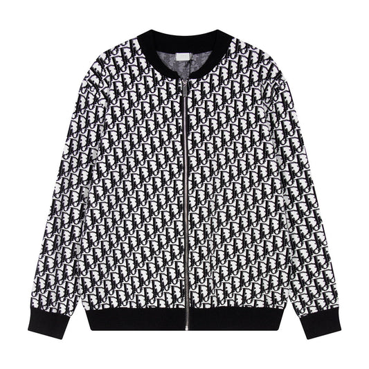 251021  new high-quality classic letter-printed sweater cardigan