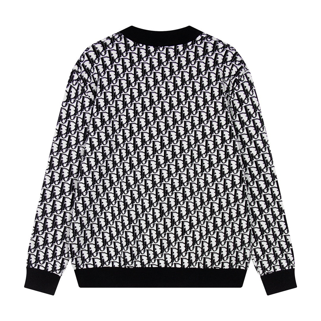 251021  new high-quality classic letter-printed sweater cardigan