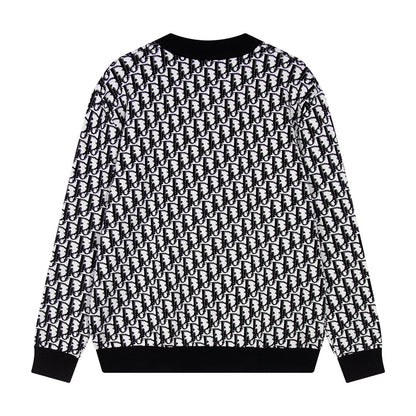251021  new high-quality classic letter-printed sweater cardigan