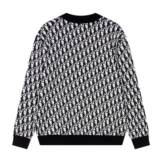 251021  new high-quality classic letter-printed sweater cardigan