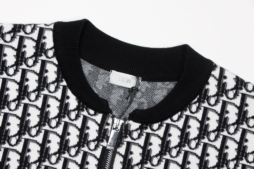 251021  new high-quality classic letter-printed sweater cardigan