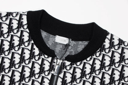 251021  new high-quality classic letter-printed sweater cardigan