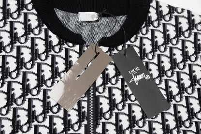 251021  new high-quality classic letter-printed sweater cardigan