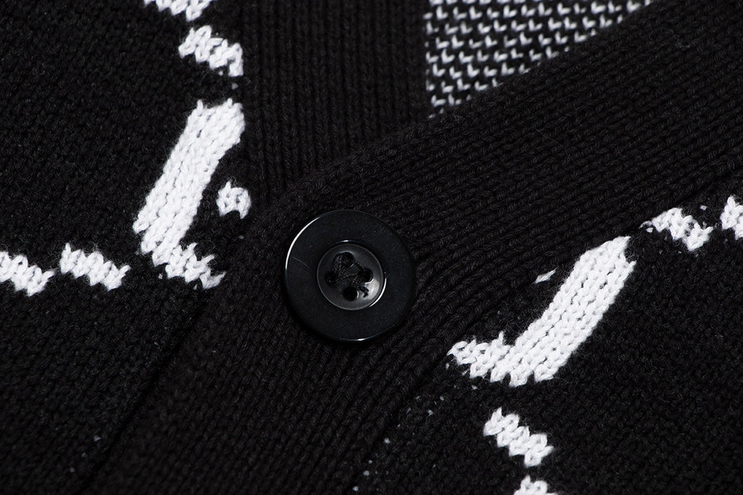 251021 new high-quality classic letter-printed cardigan