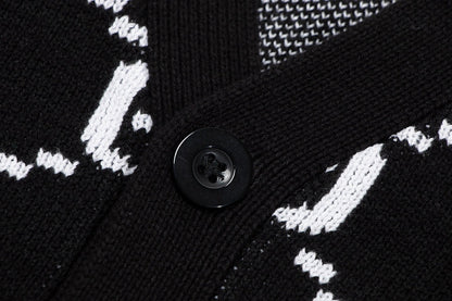251021 new high-quality classic letter-printed cardigan