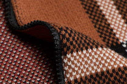 251021 New high-quality checked cashmere sweater jacket