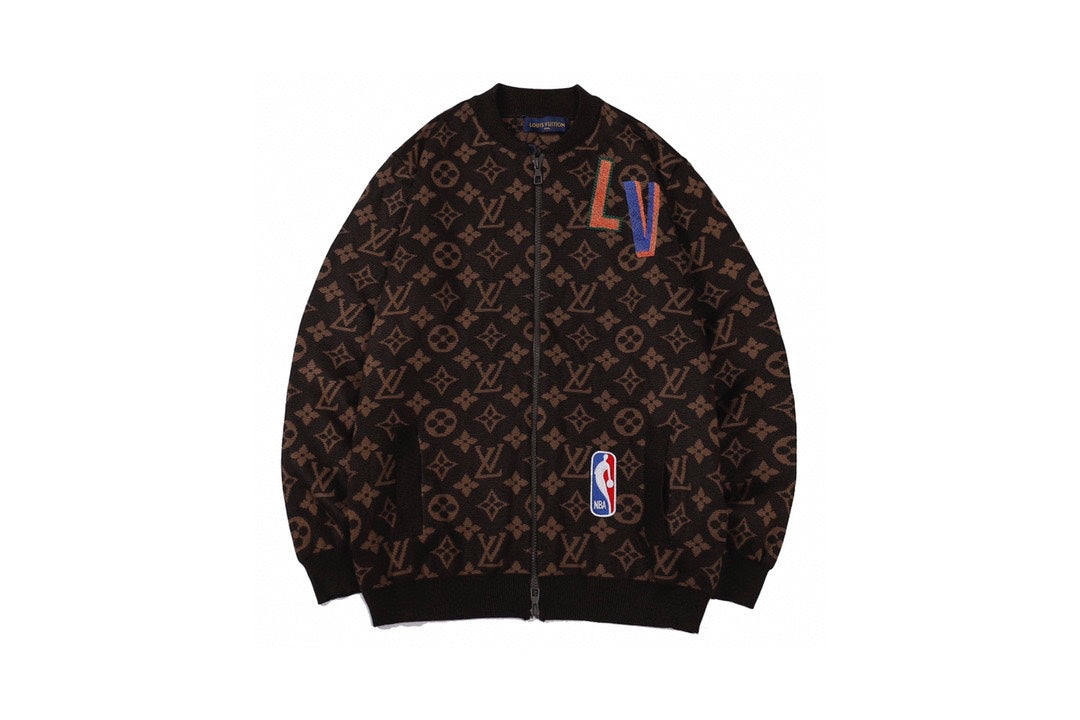 251021 New high-quality classic basketball-embroidered woolen cardigan