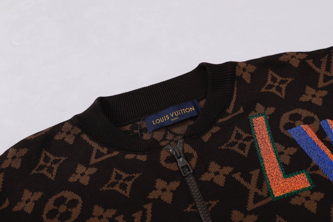 251021 New high-quality classic basketball-embroidered woolen cardigan