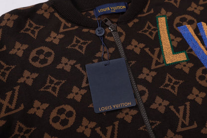 251021 New high-quality classic basketball-embroidered woolen cardigan