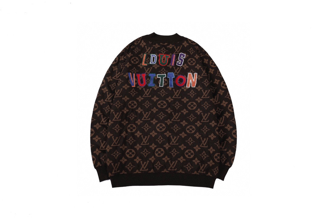 251021 New high-quality classic basketball-embroidered woolen cardigan