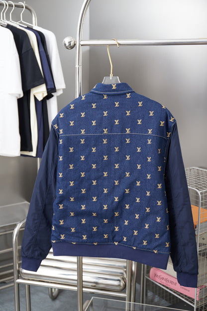251021 new high-quality and distinctive patchwork embroidered denim jacket