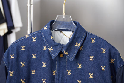 251021 new high-quality and distinctive patchwork embroidered denim jacket