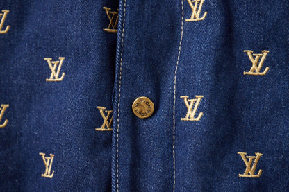 251021 new high-quality and distinctive patchwork embroidered denim jacket