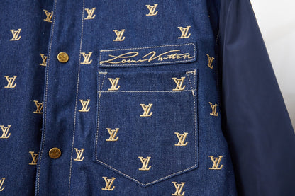 251021 new high-quality and distinctive patchwork embroidered denim jacket