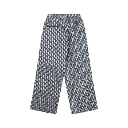 251021 New high-quality monogram full-print patchwork webbing sports trousers
