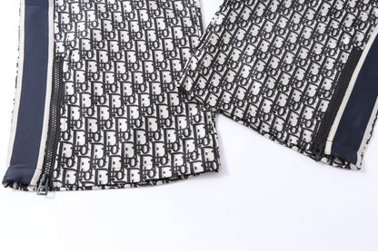 251021 New high-quality monogram full-print patchwork webbing sports trousers