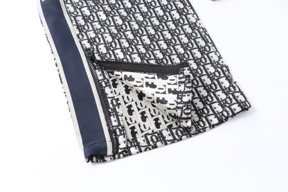 251021 New high-quality monogram full-print patchwork webbing sports trousers