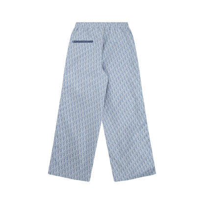 251021 New high-quality monogram full-print patchwork webbing sports trousers
