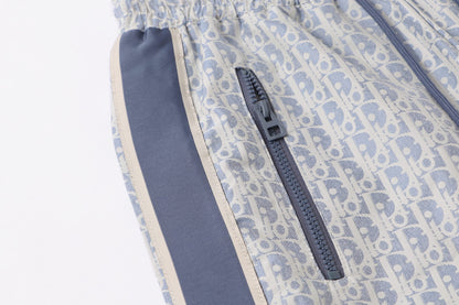 251021 New high-quality monogram full-print patchwork webbing sports trousers
