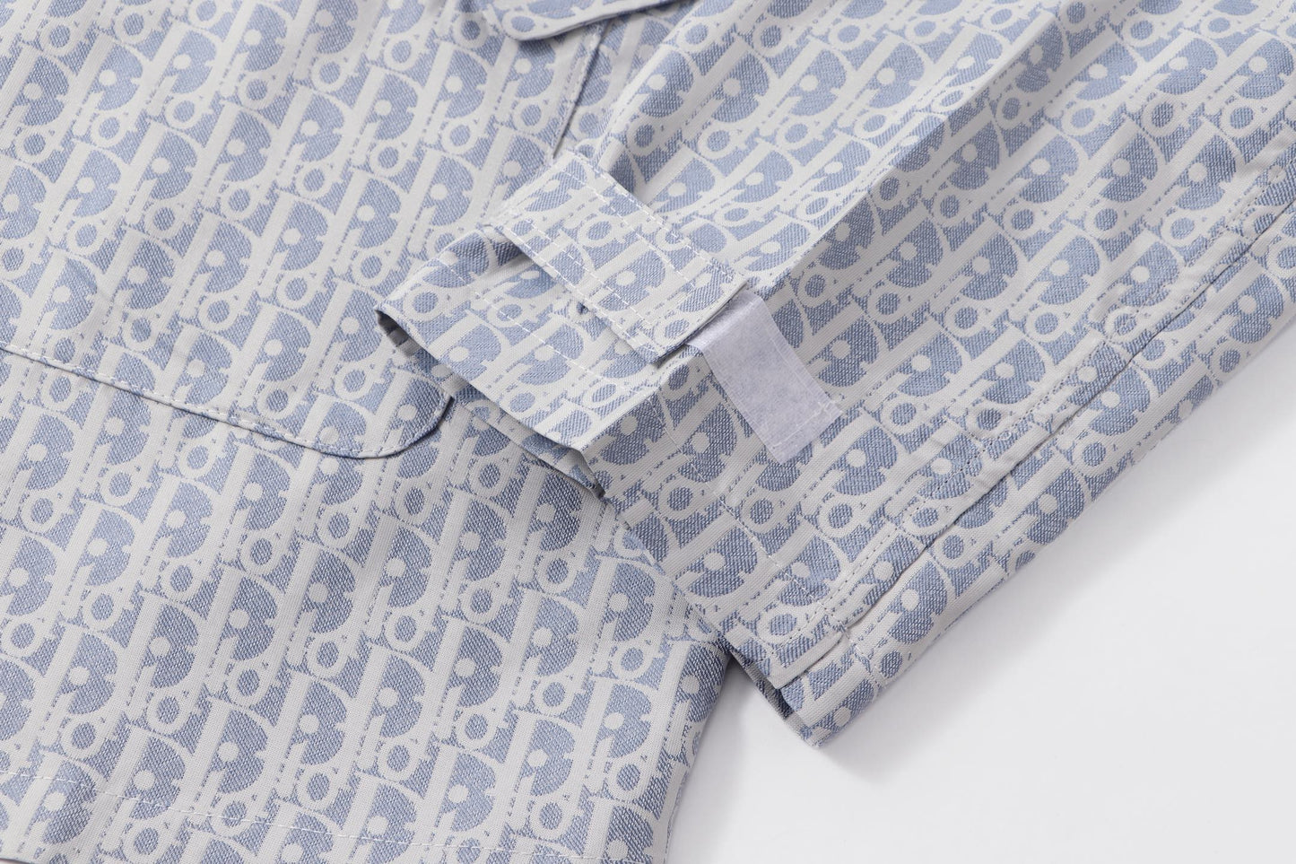 251021 new high-quality monogram full print blue and white down jacket