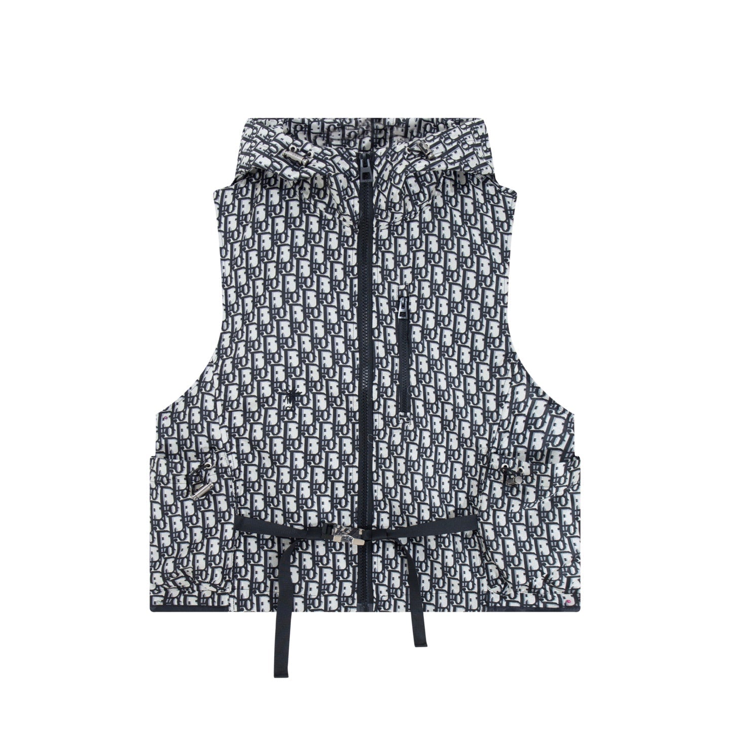 251021 New high-quality monochrome full-print waistcoat sporty style
