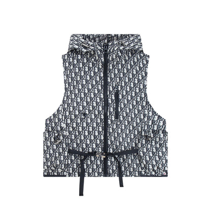 251021 New high-quality monochrome full-print waistcoat sporty style
