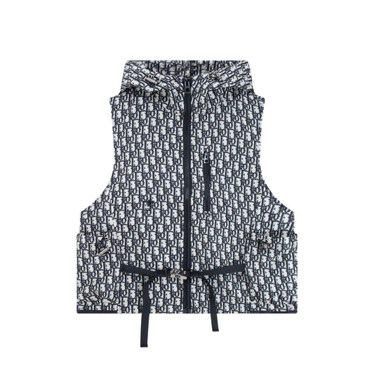 251021 New high-quality monochrome full-print waistcoat sporty style