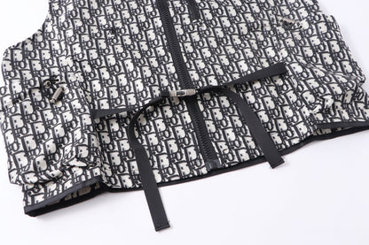 251021 New high-quality monochrome full-print waistcoat sporty style