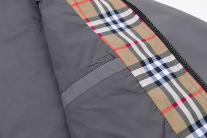 251021 New high-quality classic checkered patchwork hooded jacket