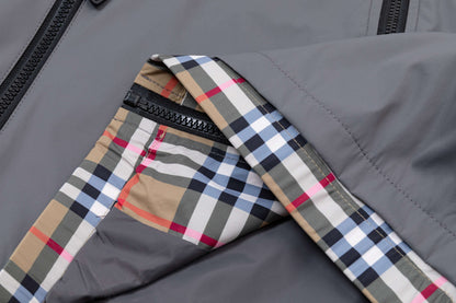 251021 New high-quality classic checkered patchwork hooded jacket