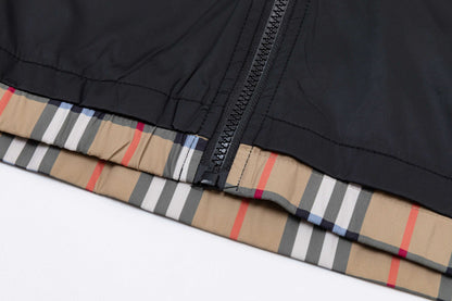 251021 New high-quality classic checkered patchwork hooded jacket
