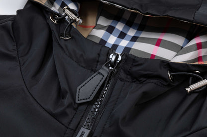 251021 New high-quality classic checkered patchwork hooded jacket