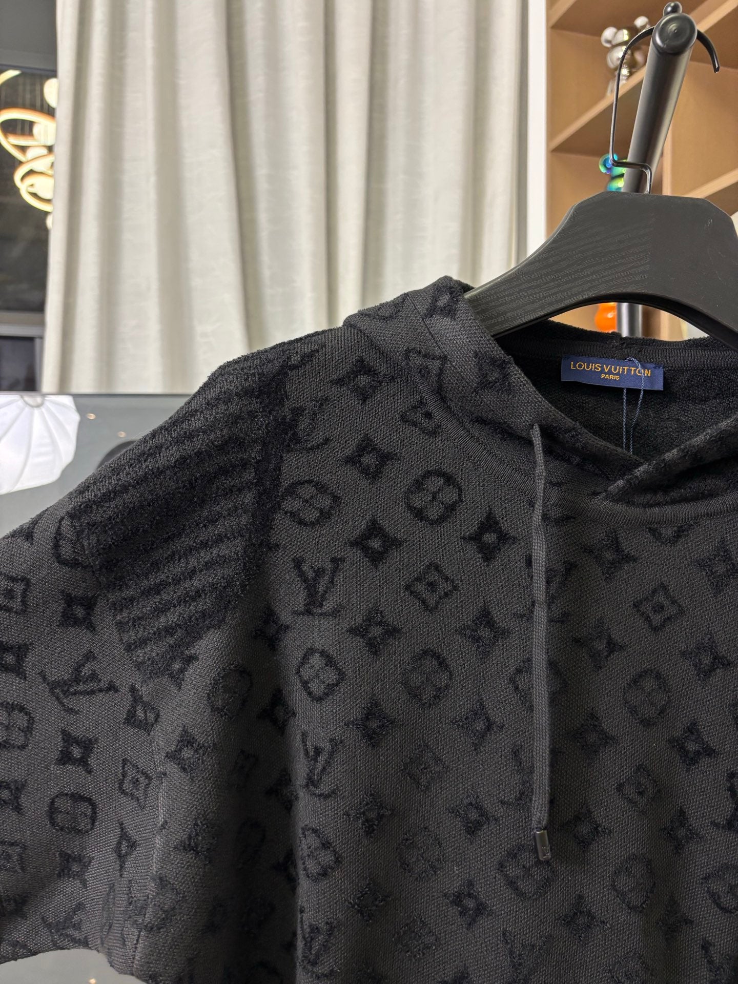 251021 New high-quality heavy-duty jacquard pure wool knitted hoodie