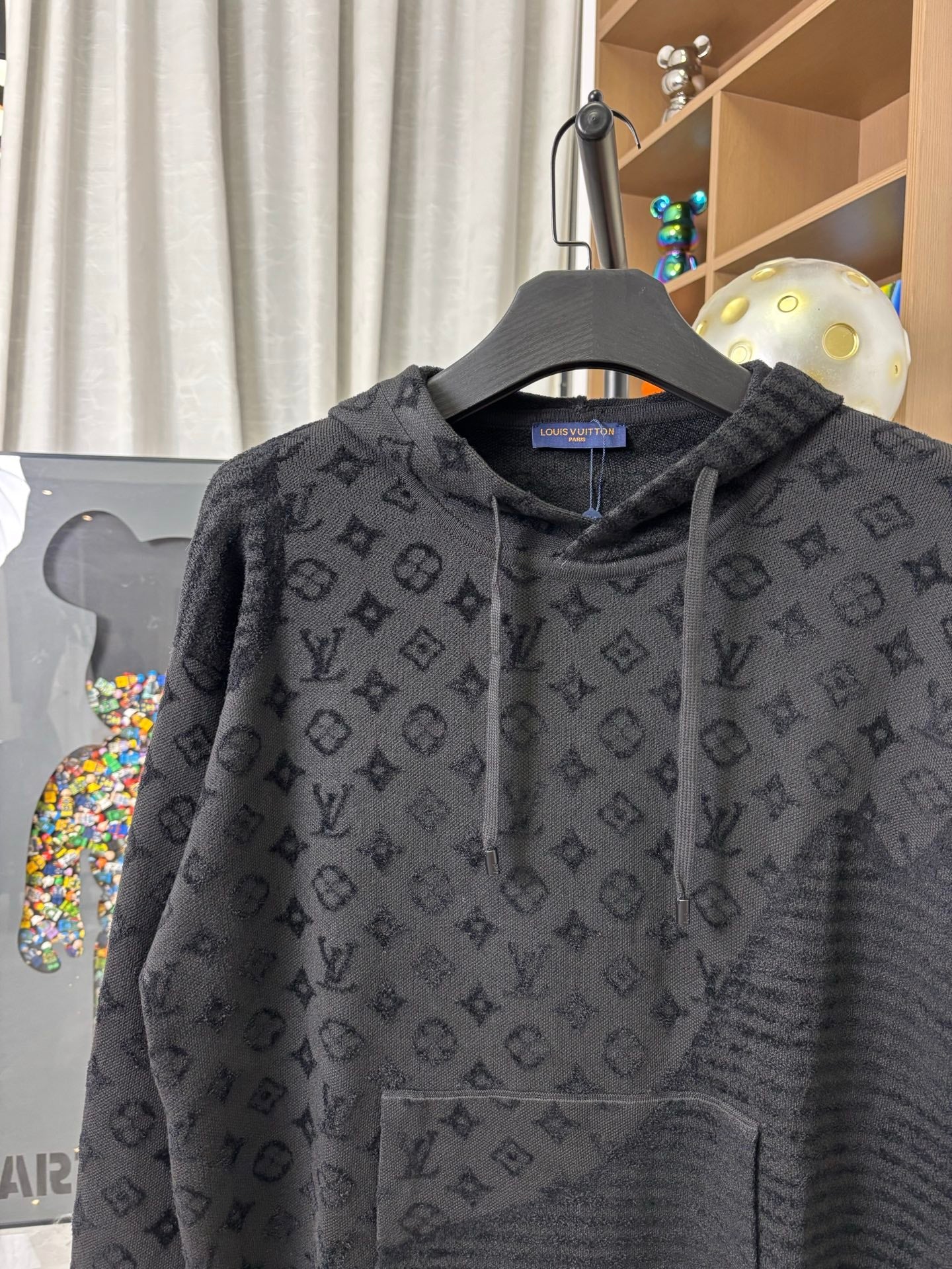 251021 New high-quality heavy-duty jacquard pure wool knitted hoodie