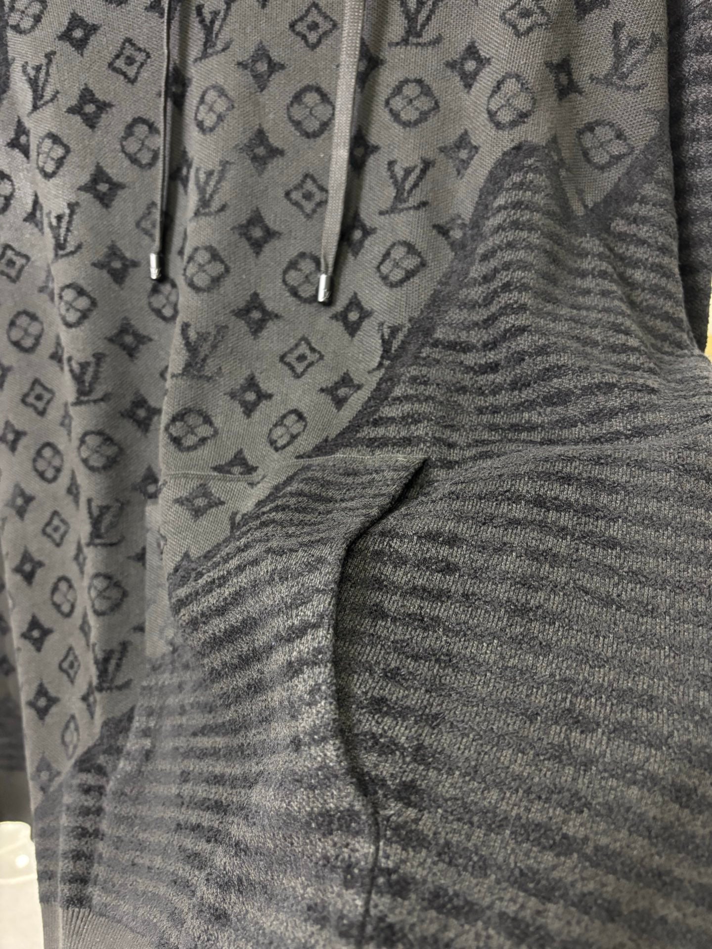 251021 New high-quality heavy-duty jacquard pure wool knitted hoodie