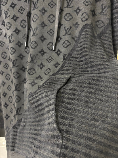 251021 New high-quality heavy-duty jacquard pure wool knitted hoodie
